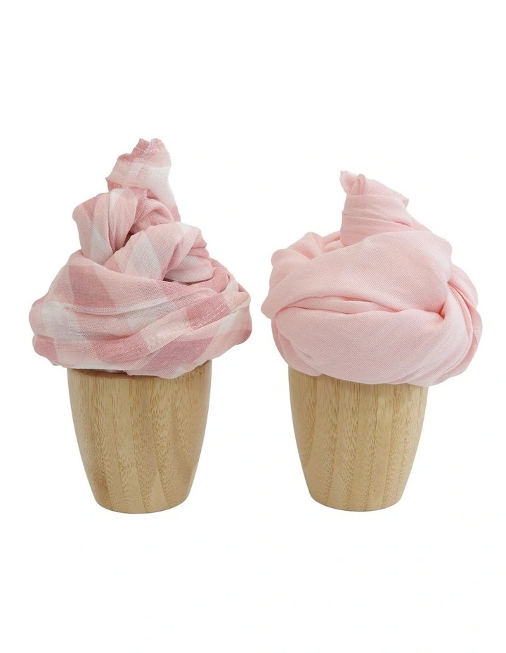 BUBBA SUNDAE 2PK MUSLIN WRAPS - CUPCAKE image 2