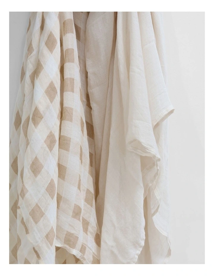 BUBBA SUNDAE 2PK MUSLIN WRAPS - CHESTNUT image 5