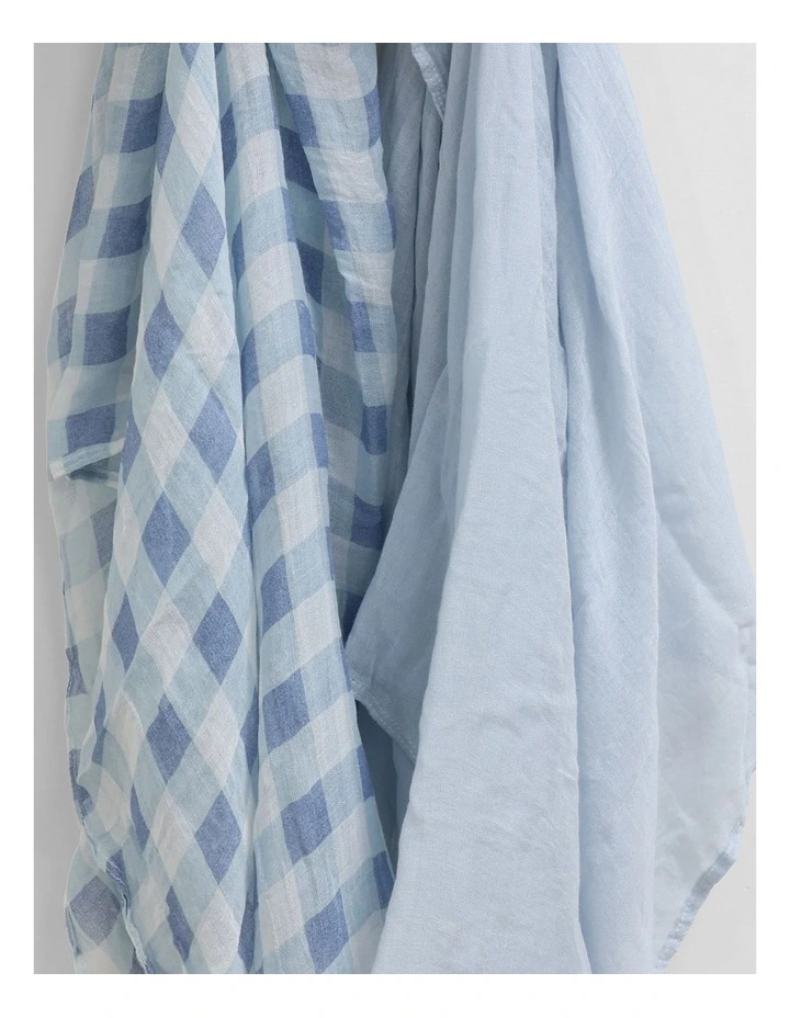 BUBBA SUNDAE 2PK MUSLIN WRAPS - BLUEBERRY image 4