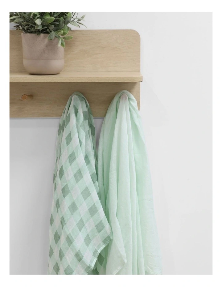 BUBBA SUNDAE 2PK MUSLIN WRAPS - GREENTEA image 5