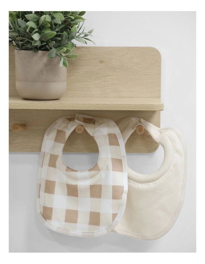 BUBBA SUNDAE 2PK DRIBBLE BIBS - CHESTNUT image 3