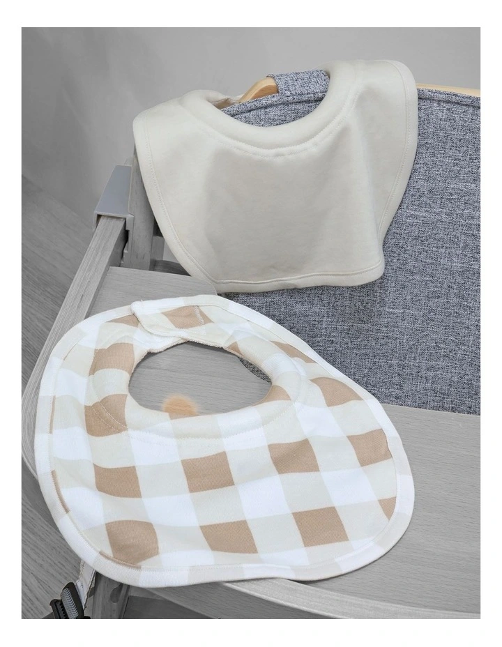 BUBBA SUNDAE 2PK DRIBBLE BIBS - CHESTNUT image 4