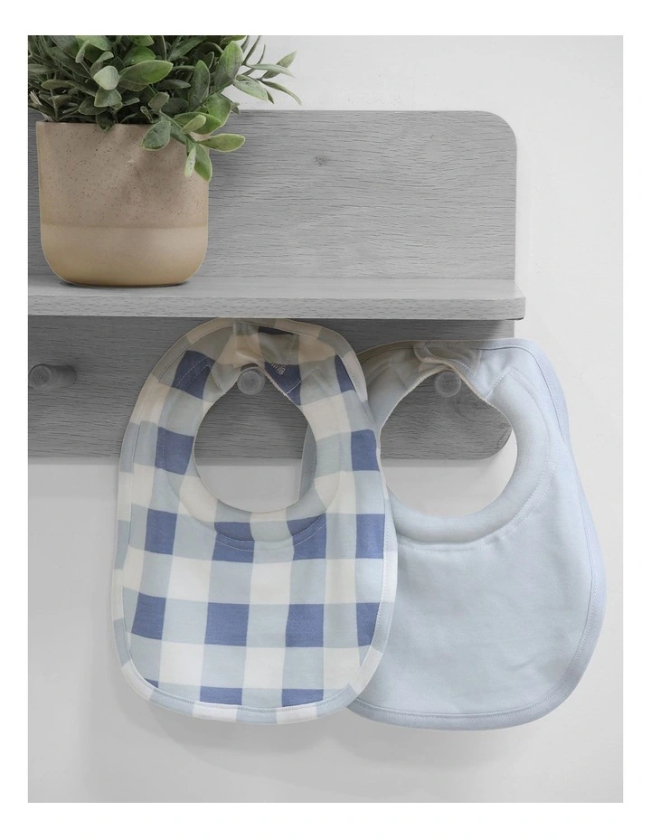BUBBA SUNDAE 2PK DRIBBLE BIBS - BLUEBERRY image 3