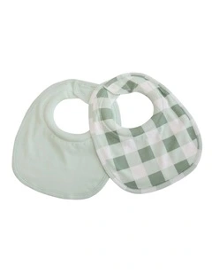 BUBBA SUNDAE 2PK DRIBBLE BIBS - GREENTEA