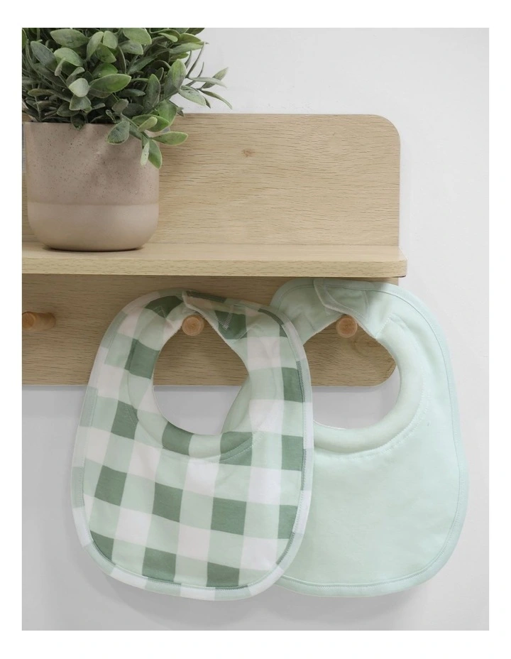 BUBBA SUNDAE 2PK DRIBBLE BIBS - GREENTEA image 3