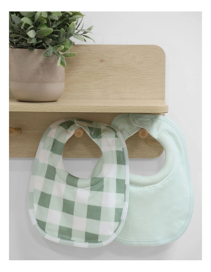 BUBBA SUNDAE 2PK DRIBBLE BIBS - GREENTEA image 4