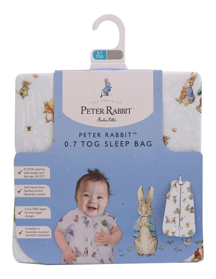 Peter Rabbit And Benjamin Bunny Sleeping Bag 3-12m in Blue image 1