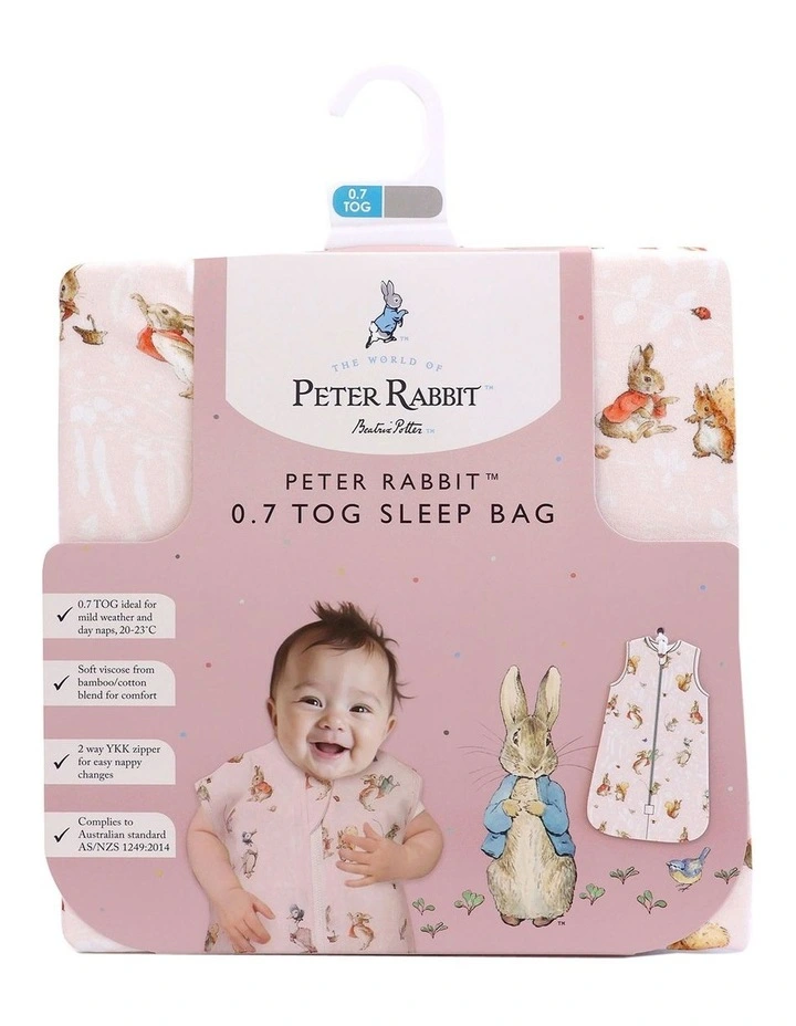 Flopsy Mopsy And Cottontail Sleeping Bag 3-12m in Pink image 1