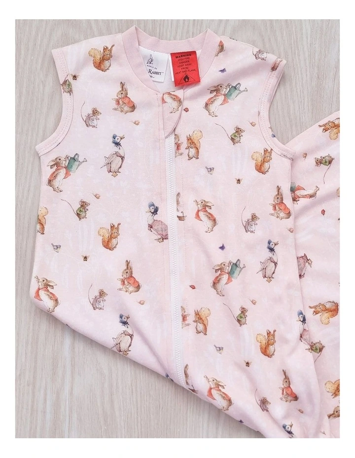 2.5 Tog Flopsy Mopsy And Cottontail Sleeping Bag Size 3-12M in Pink image 2