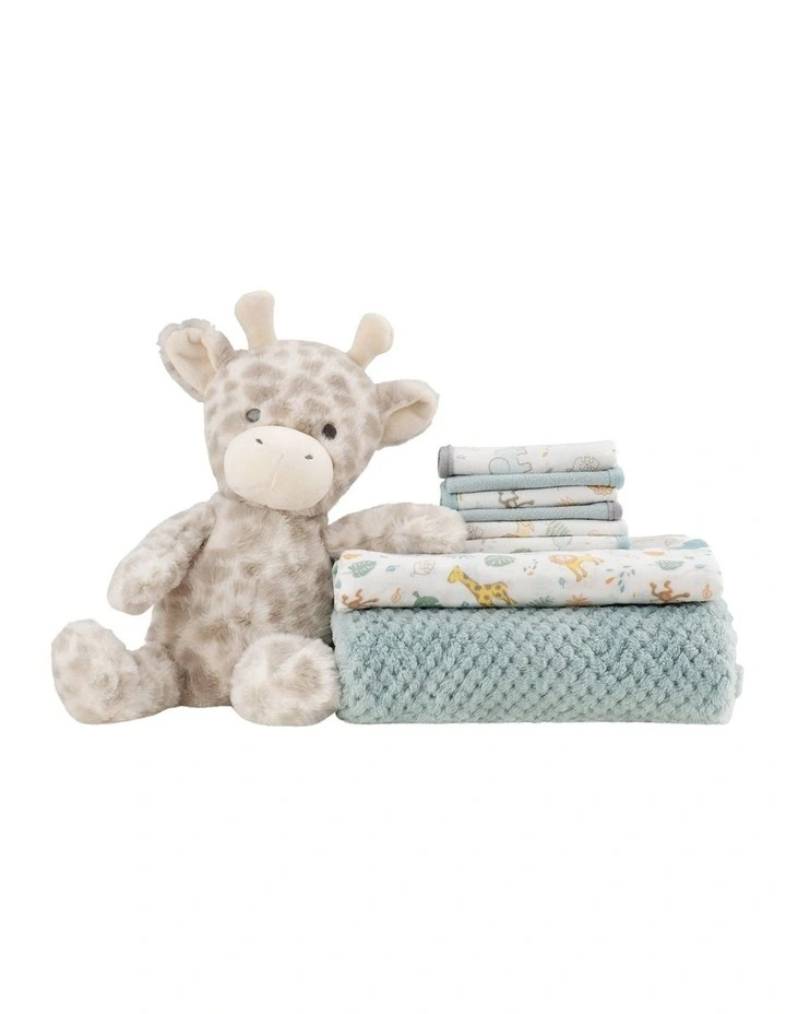 Savanna Giraffe Boxed Gift Set in Blue image 1