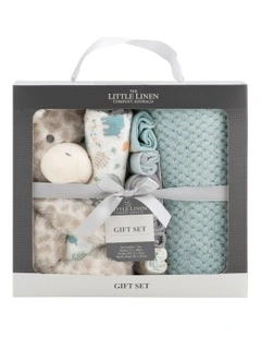 Savanna Giraffe Boxed Gift Set in Blue