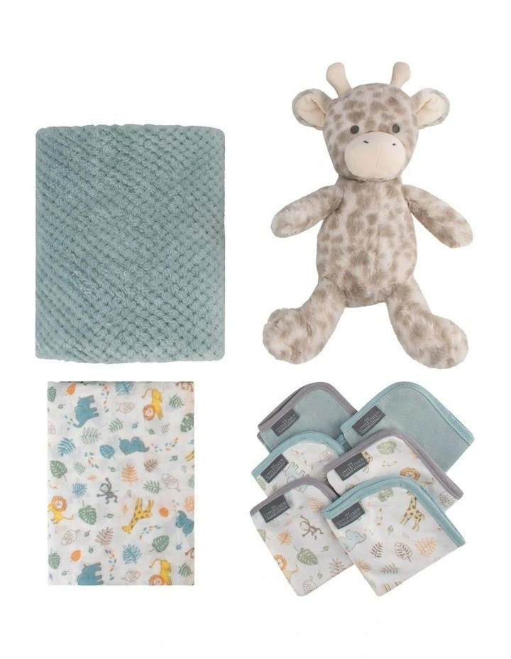 Savanna Giraffe Boxed Gift Set in Blue image 3