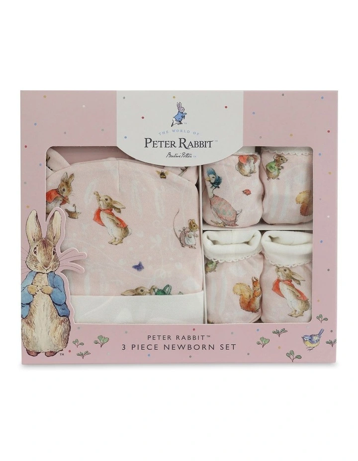 Flopsy Mopsy and Cottontail Newborn Set 3Pieces in Pink image 3