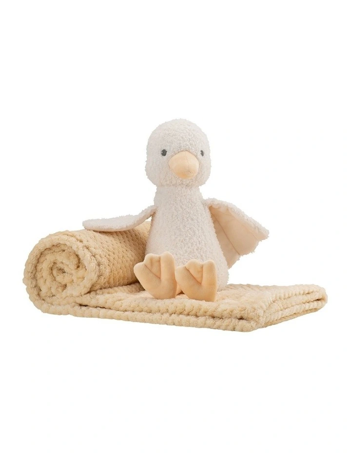Plush Toy & Blanket in Fuzzy Duck image 3