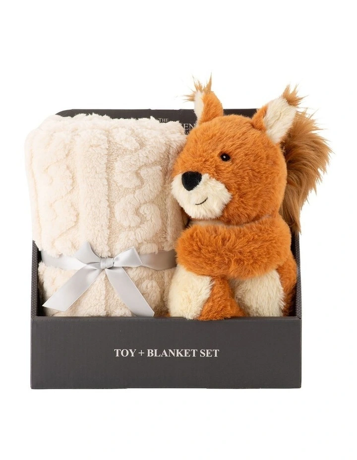 Plush Toy & Blanket in Bushland Squirrel image 1