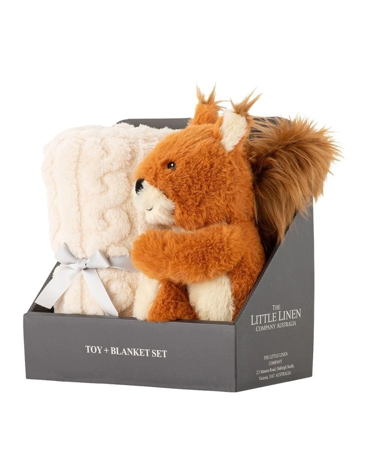 Plush Toy & Blanket in Bushland Squirrel image 2