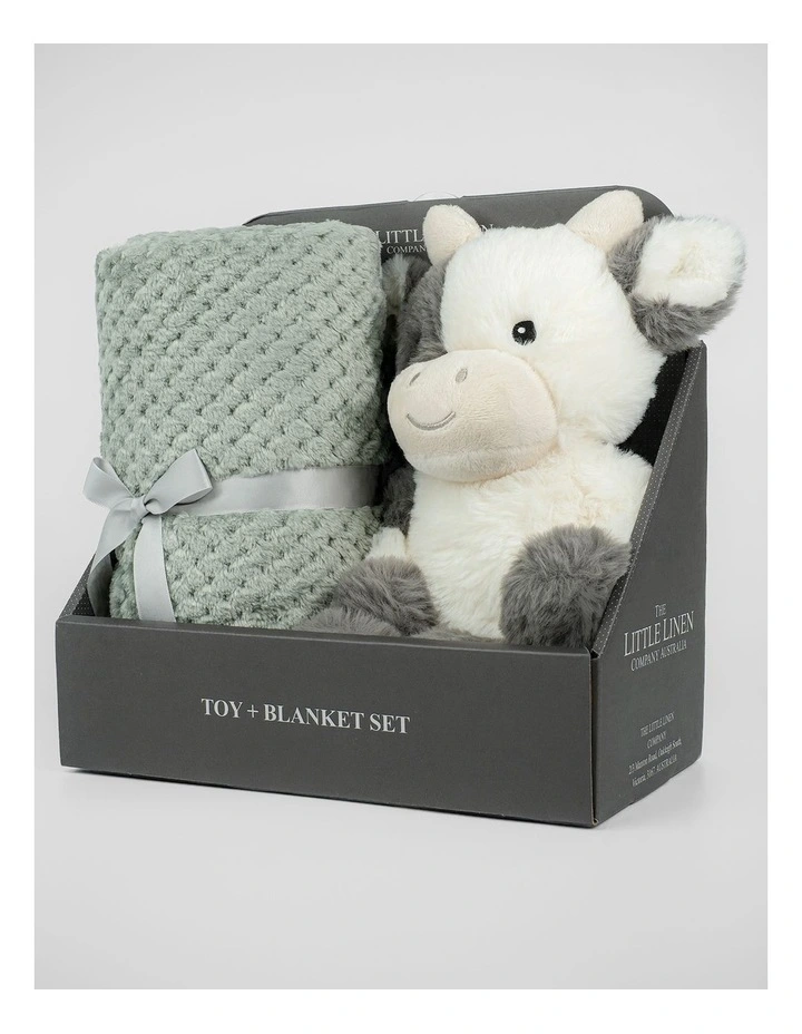 Plush Toy & Blanket Farmyard Cow image 4