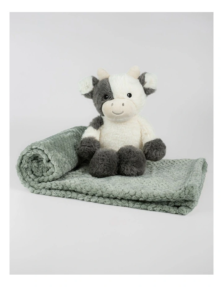 Plush Toy & Blanket Farmyard Cow image 5