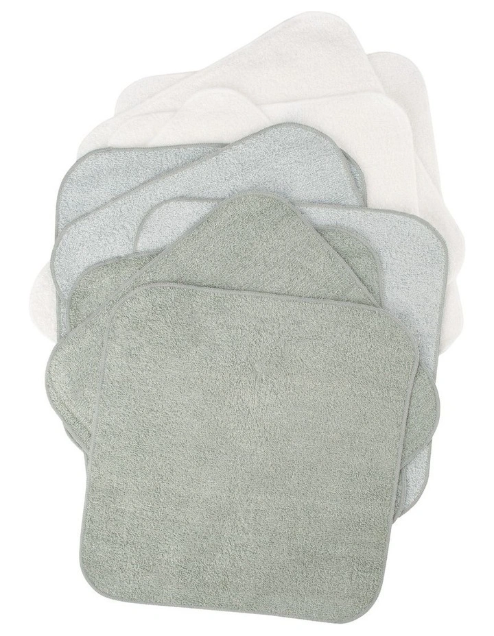 Towelling Washer 10 Pack in Bayleaf image 2