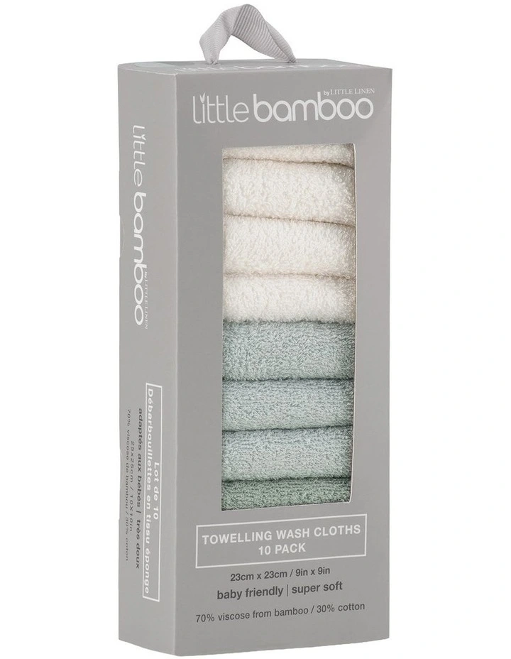 Towelling Washer 10 Pack in Bayleaf image 3