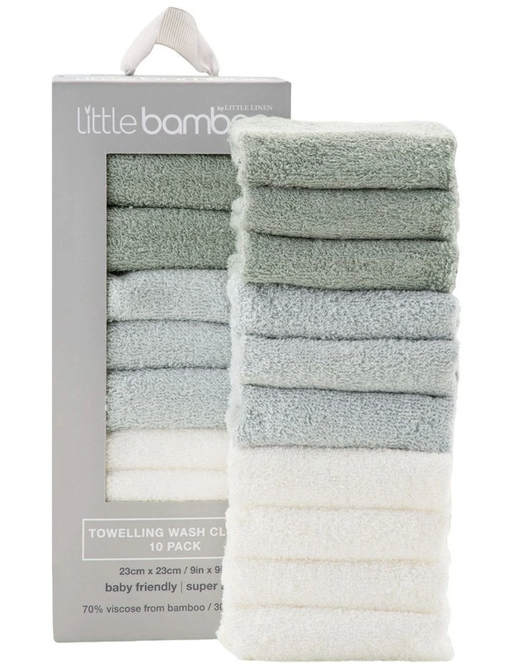 Towelling Washer 10 Pack in Bayleaf image 4