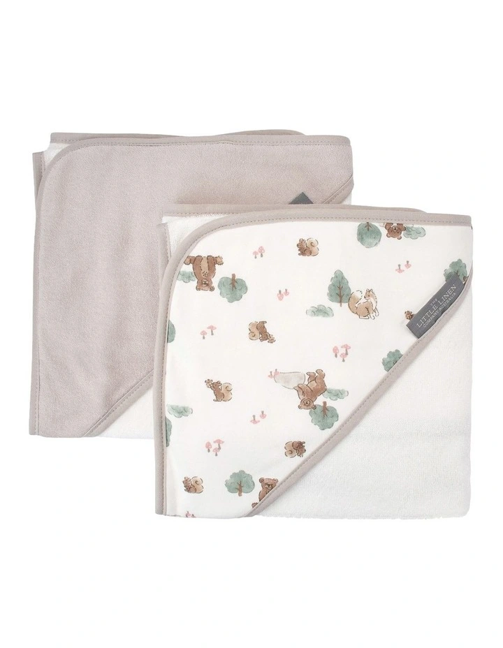 Hooded Towel 2 Pack in Brown image 1