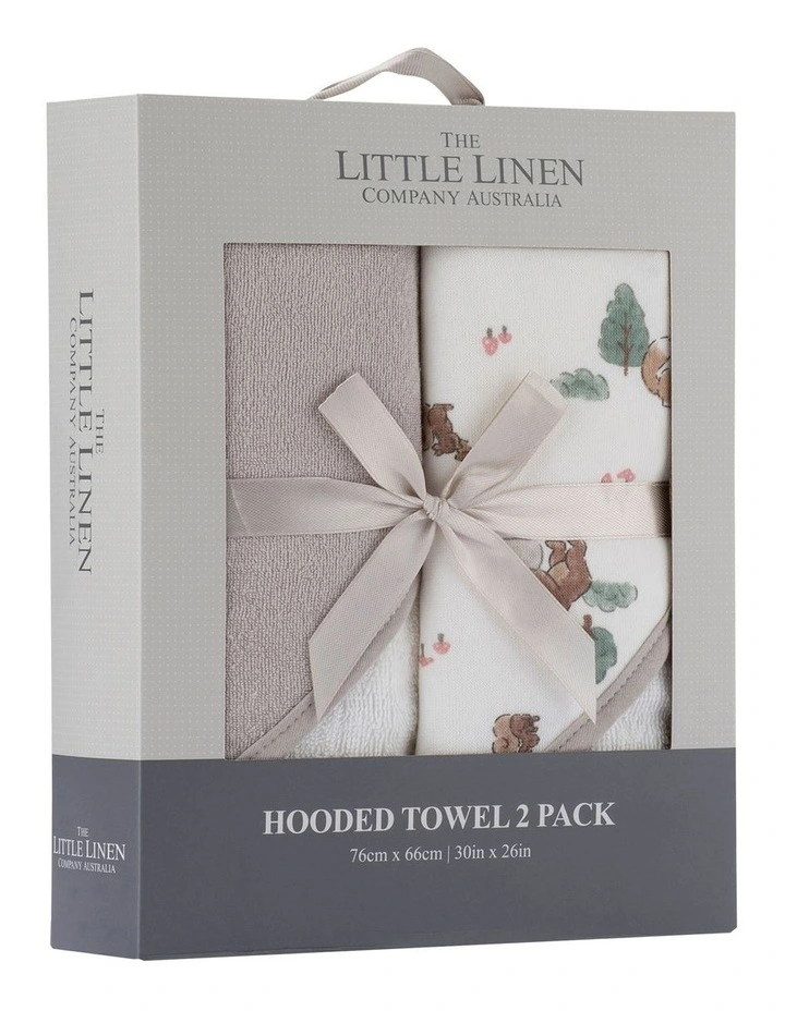 Hooded Towel 2 Pack in Brown image 2