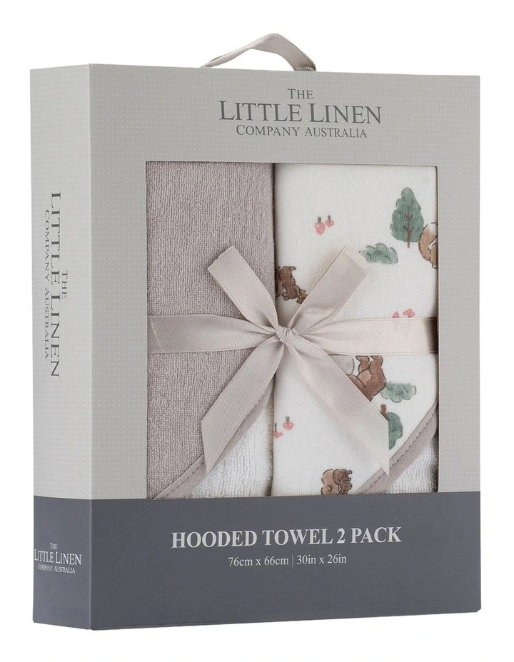 Hooded Towel 2 Pack in Brown image 3