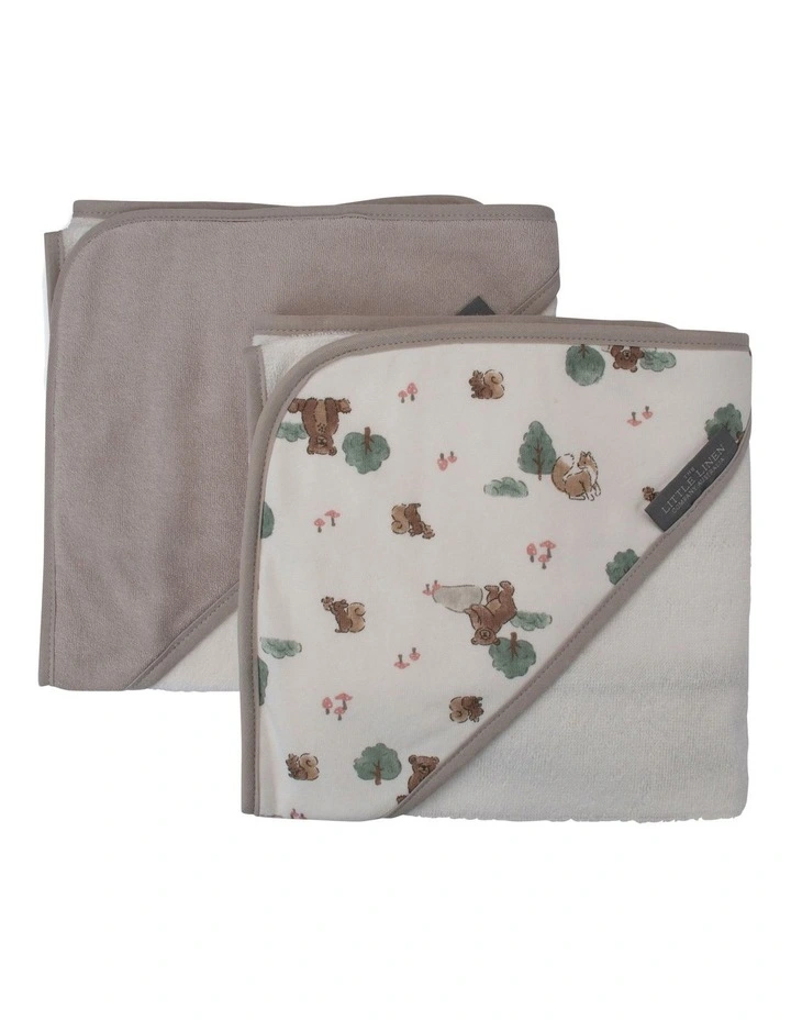 Hooded Towel 2 Pack in Brown image 3