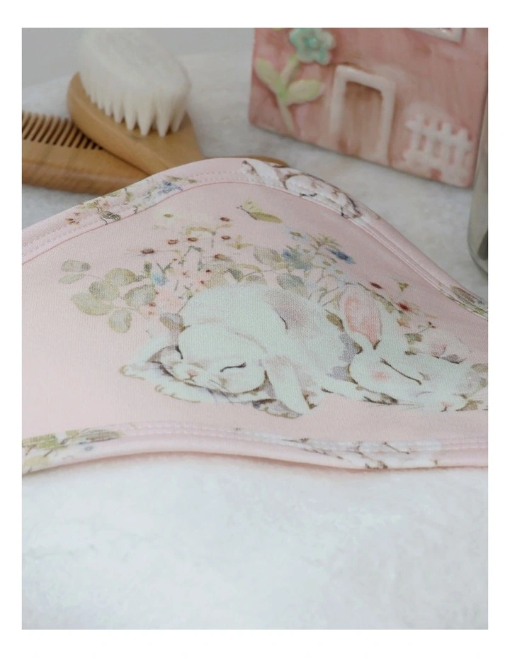 Sleeping Bunny Hooded Towel in White image 4