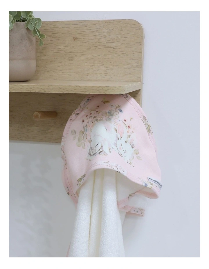 Sleeping Bunny Hooded Towel in White image 6
