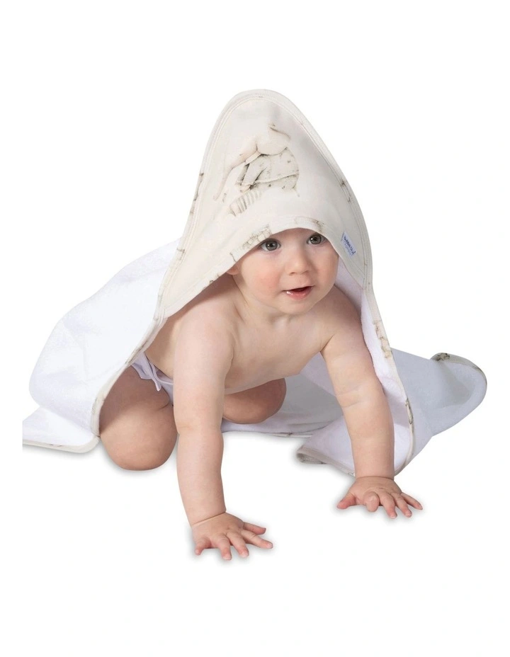 Elephant Bedtime Hooded Towel in Multi image 4