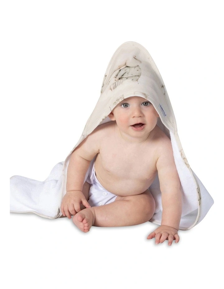 Elephant Bedtime Hooded Towel in Multi image 7