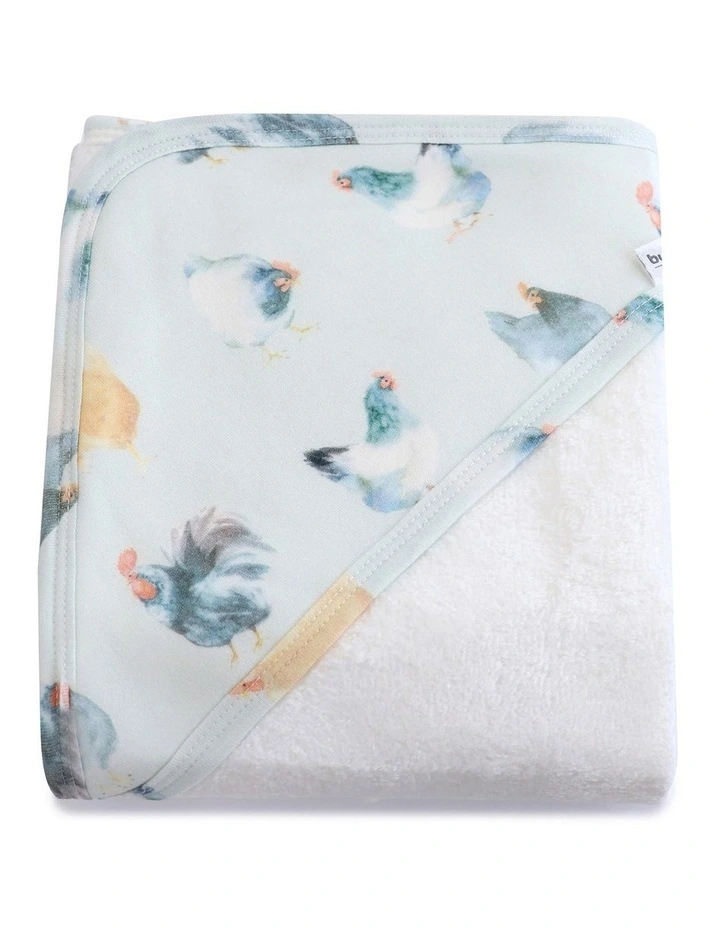 Little Rooster Hooded Towel in Blue image 1
