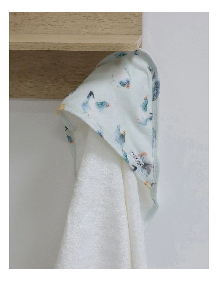 Little Rooster Hooded Towel in Blue image 6