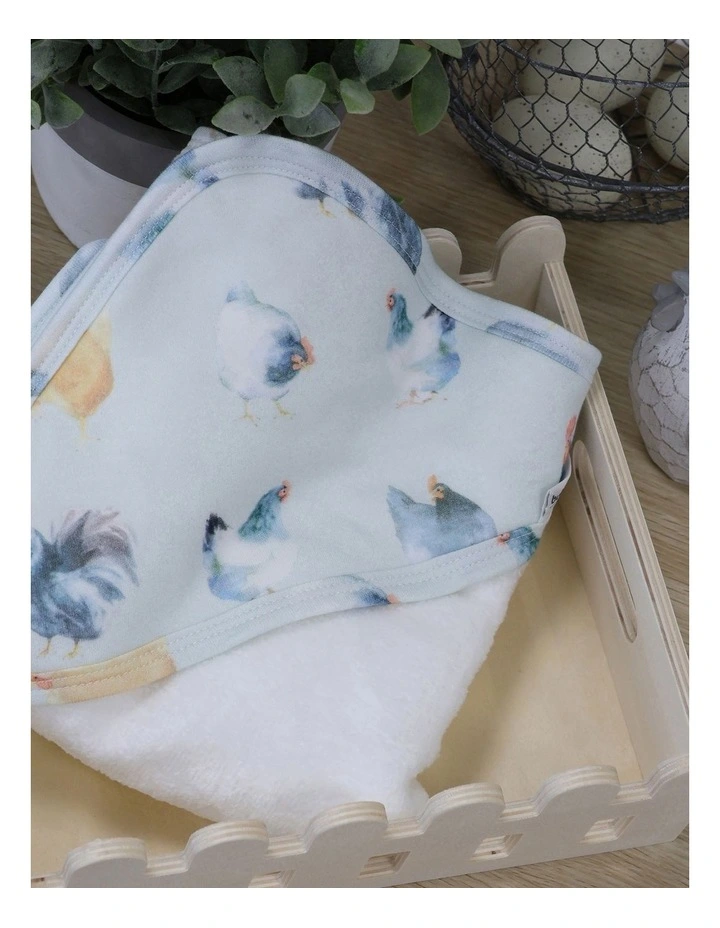 Little Rooster Hooded Towel in Blue image 7