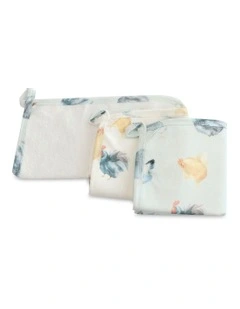 Little Rooster Wash Cloths 3Pack in Multi