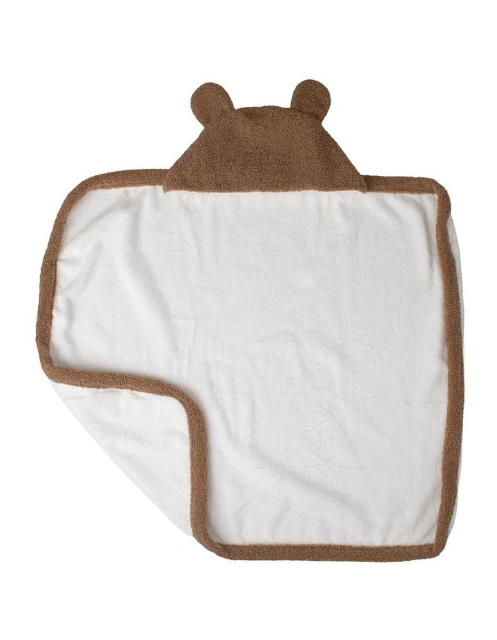 Plush Hooded Towel in Bushland Bear image 2