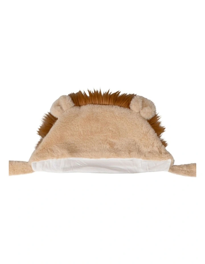 Plush Hooded Towel in Savanna Lion image 3