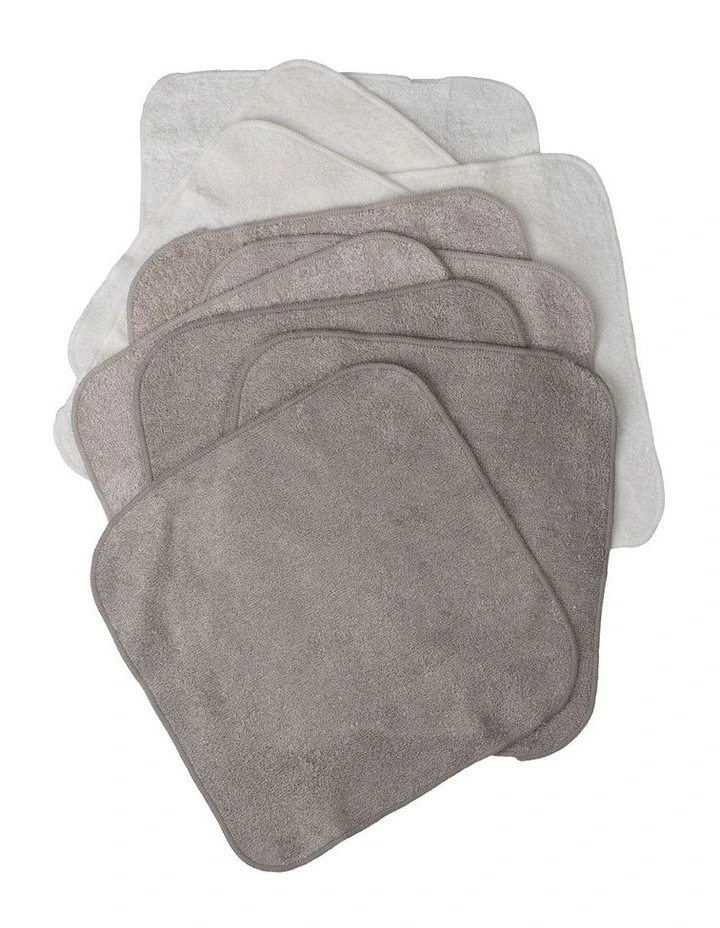 Towelling Washer 10 Pack in Multi image 4