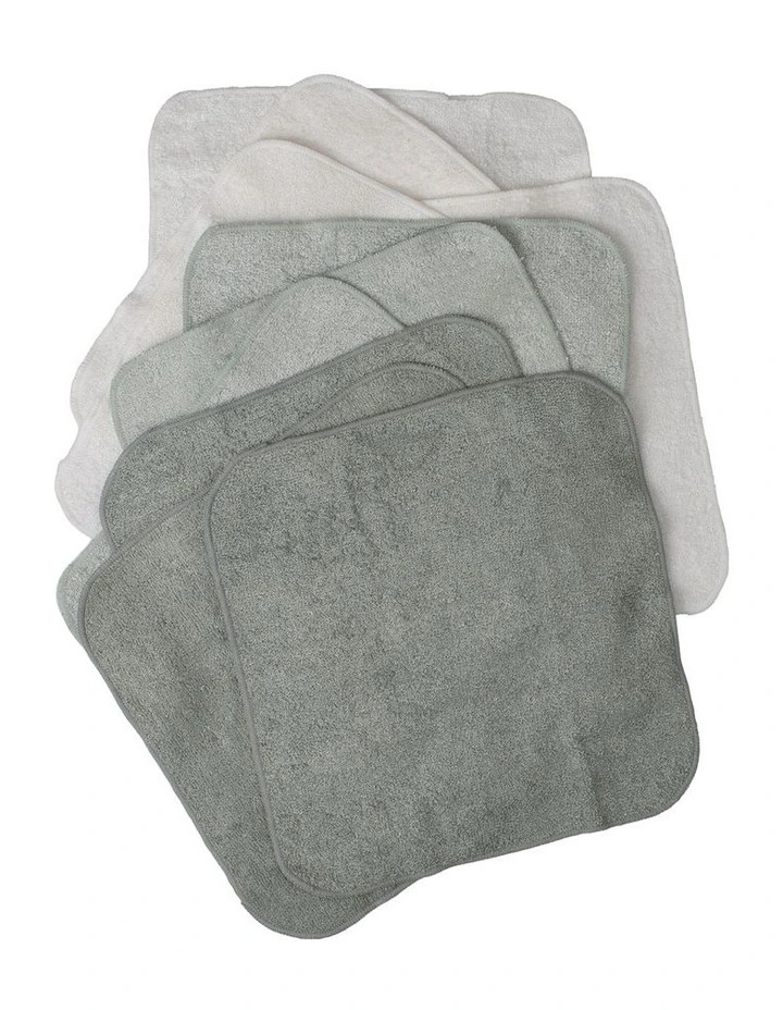 Towelling Washer 10 Pack in Multi image 3