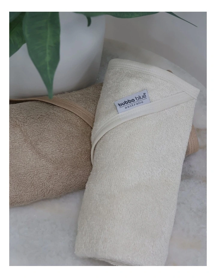 Sundae Hooded Towels 2 Pack in Chestnut image 2