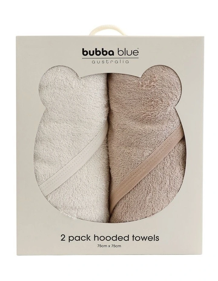 Sundae Hooded Towels 2 Pack in Chestnut image 3
