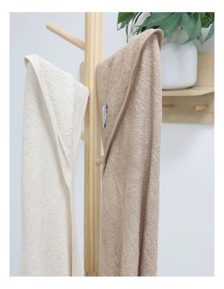 Sundae Hooded Towels 2 Pack in Chestnut image 5
