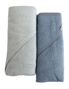Sundae Hooded Towels 2 Pack in Blueberry