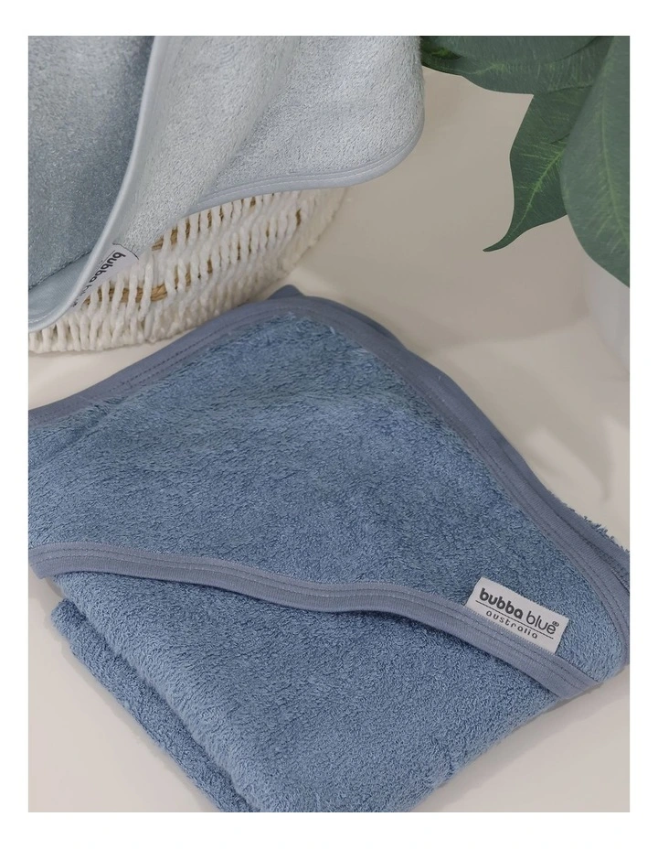 Sundae Hooded Towels 2 Pack in Blueberry image 2