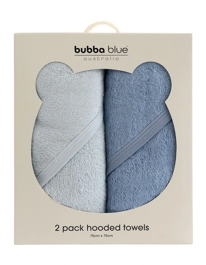 Sundae Hooded Towels 2 Pack in Blueberry image 3