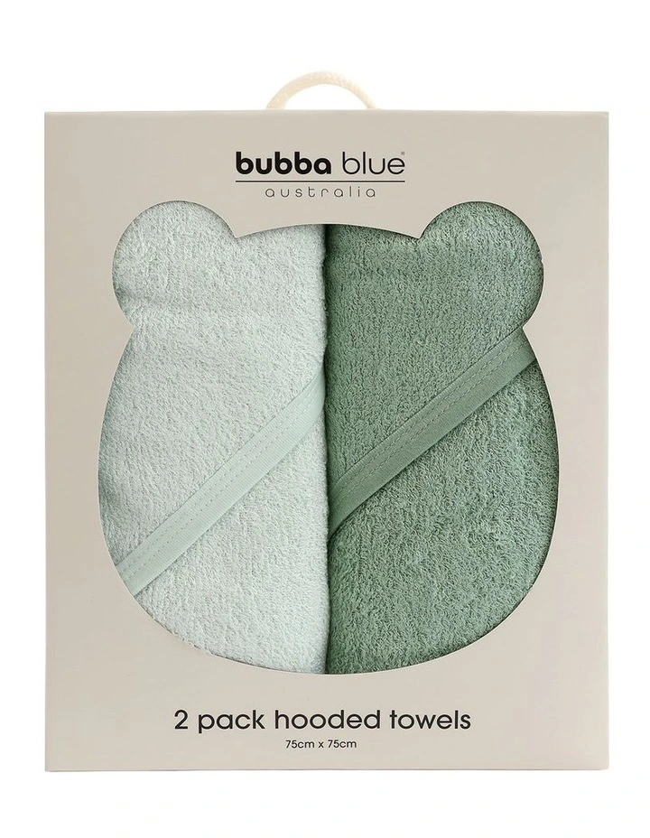 Sundae Hooded Towels 2 Pack in Greentea image 3