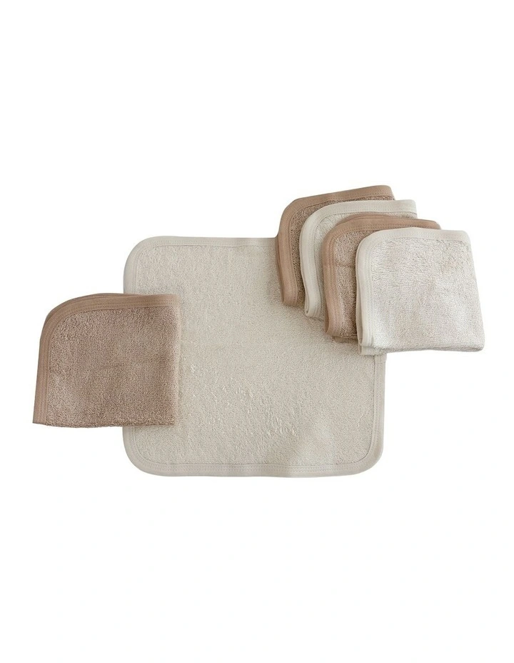 Sundae Face Washers 6 Pack in Chestnut image 1