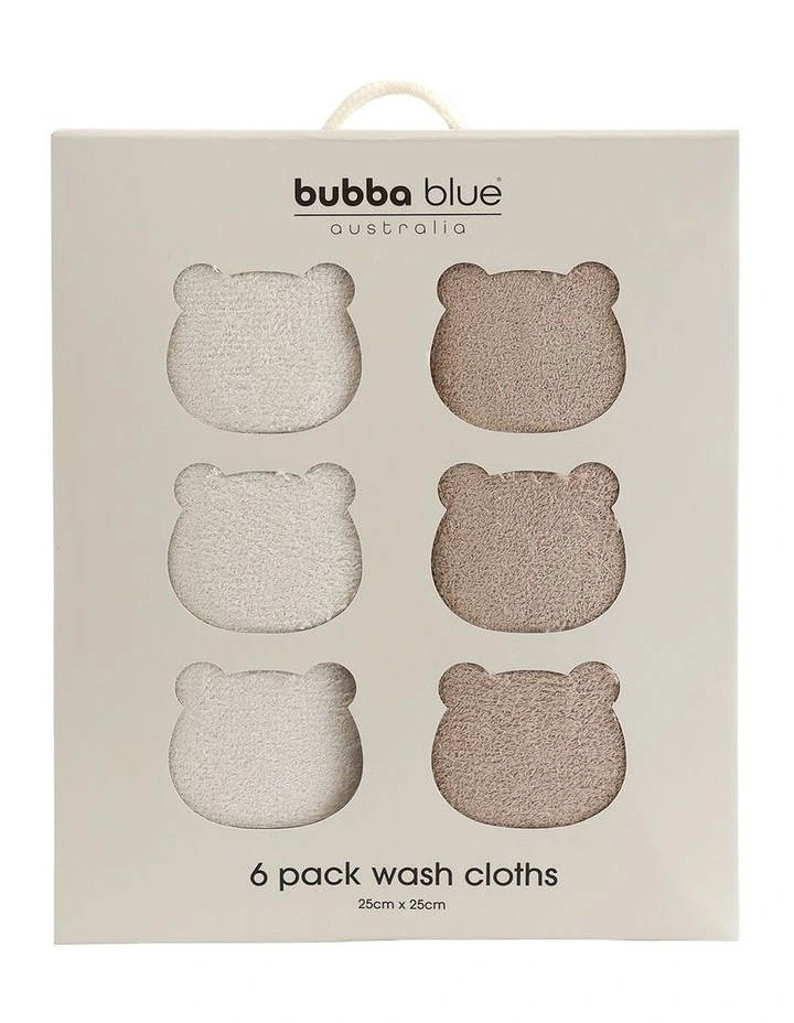 Sundae Face Washers 6 Pack in Chestnut image 3